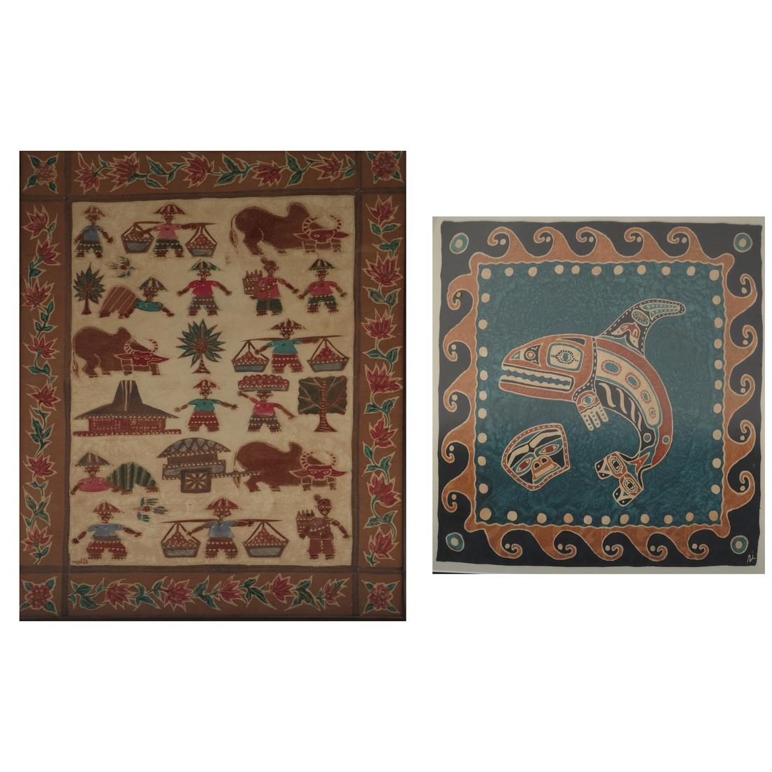 Two Various Tribal Framed Textiles (1 of 9)