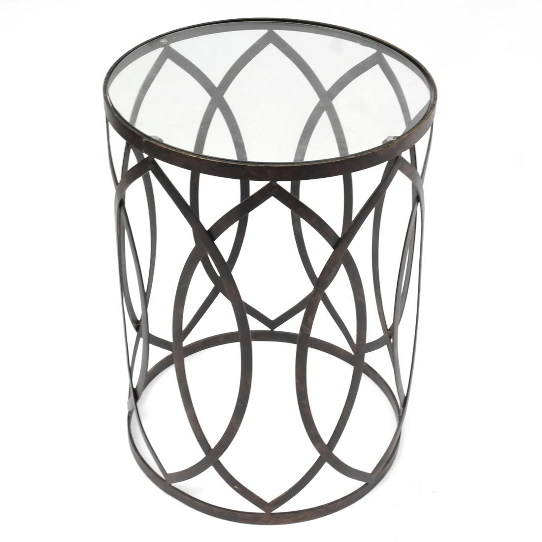 Iron and Glass Occasional Table (1 of 4)