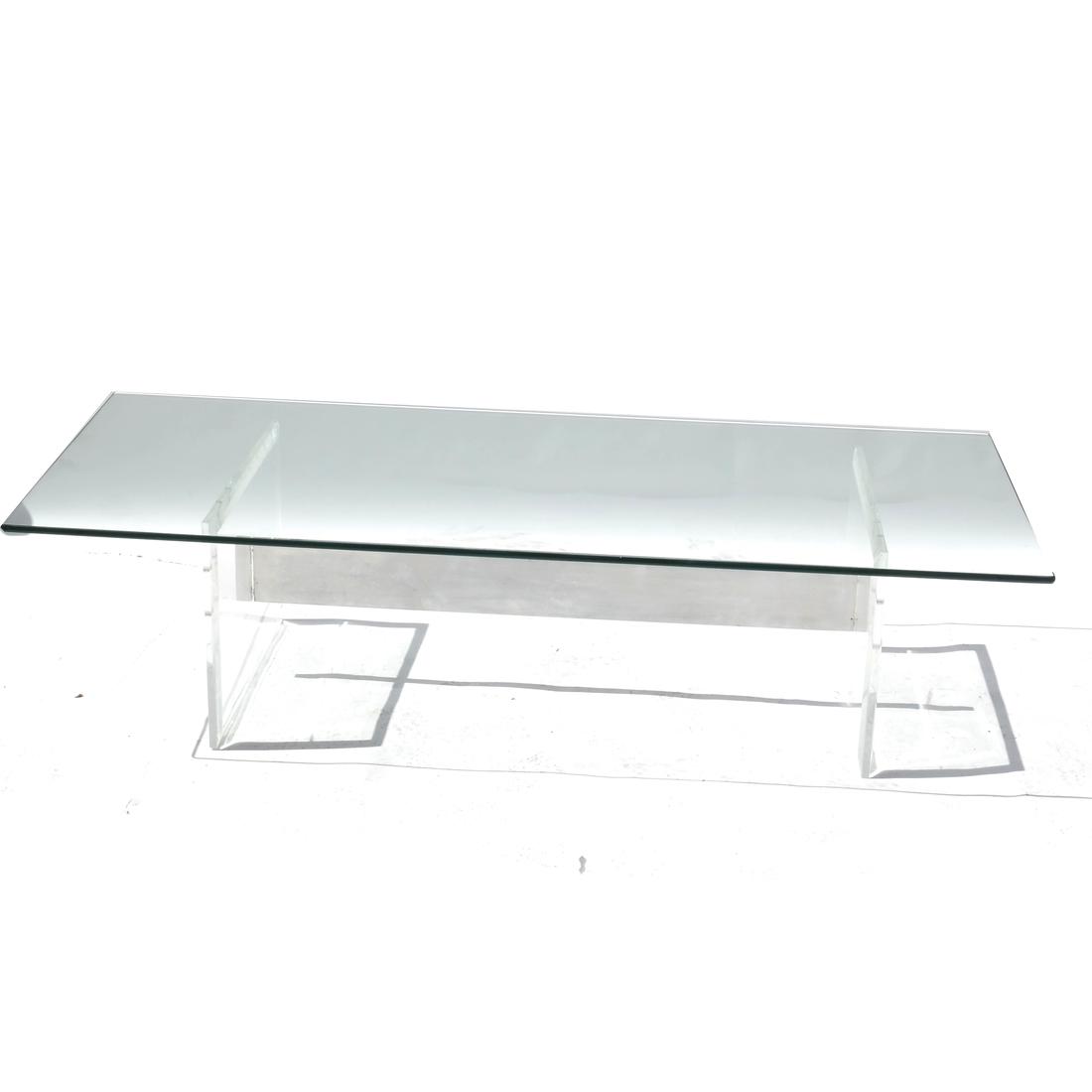 Lucite and Glass Cocktail Table (1 of 4)