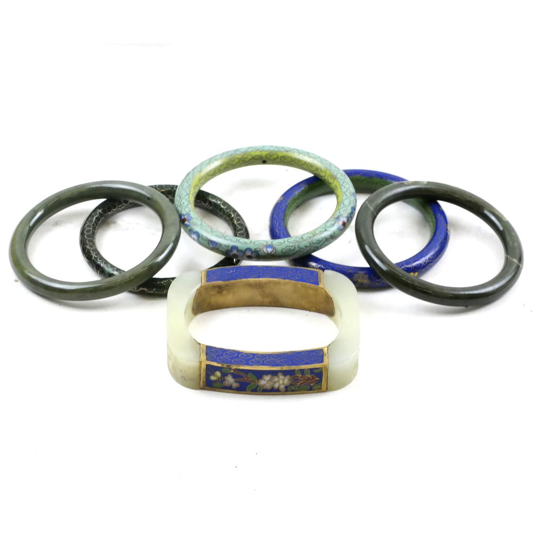 Six Asian Various Bangle Bracelets (1 of 5)