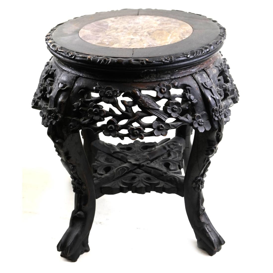 Chinese Marble Inset Taboret (1 of 7)