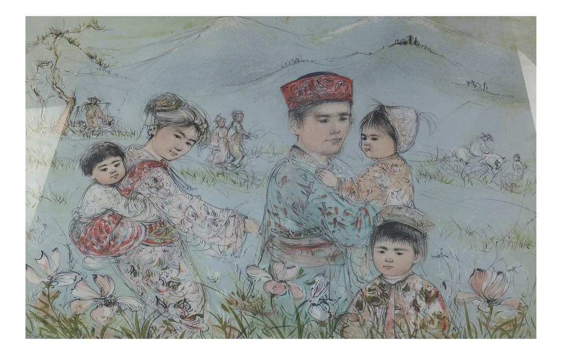 Edna Hibel, Asian Family Portrait - Lithograph (1 of 7)