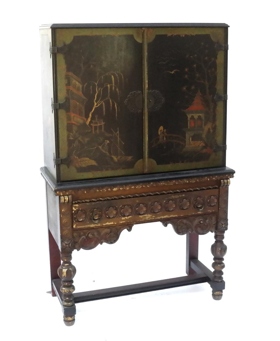 Chinoiserie Decorated Chest on Stand (1 of 8)