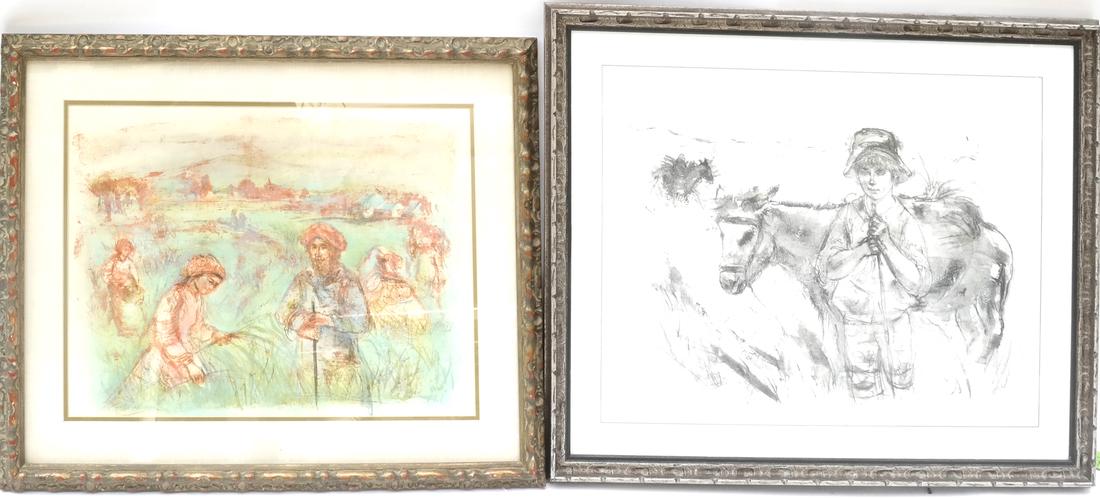 Edna Hibel, Two Agricultural Scenes - Lithographs (1 of 7)