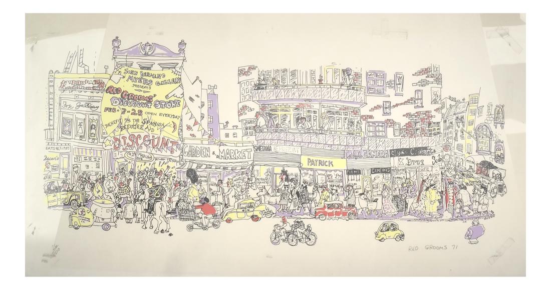Red Grooms "Discount Village" Screen Print (1 of 8)