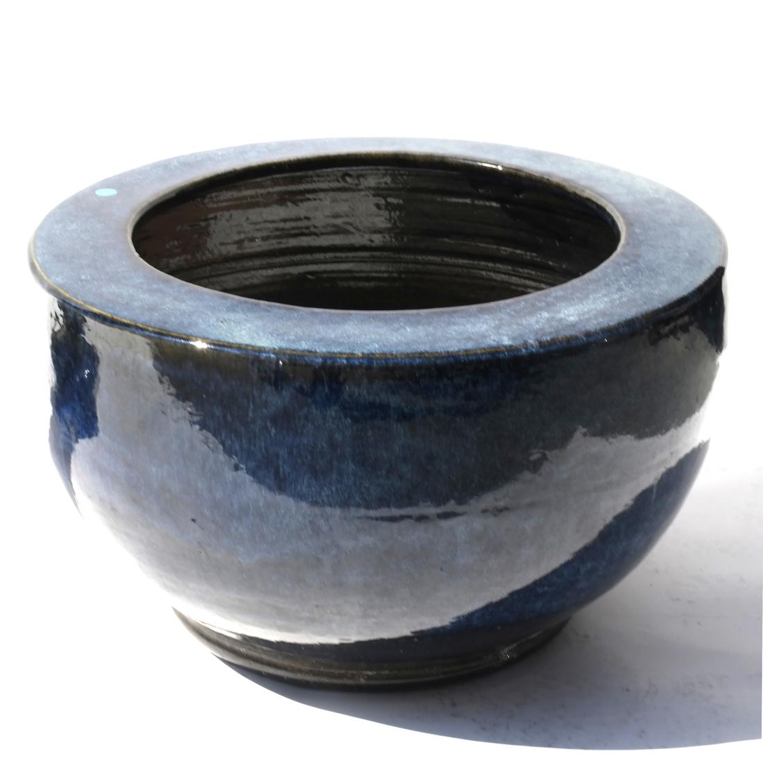 Large Glazed Earthenware Planter (1 of 4)