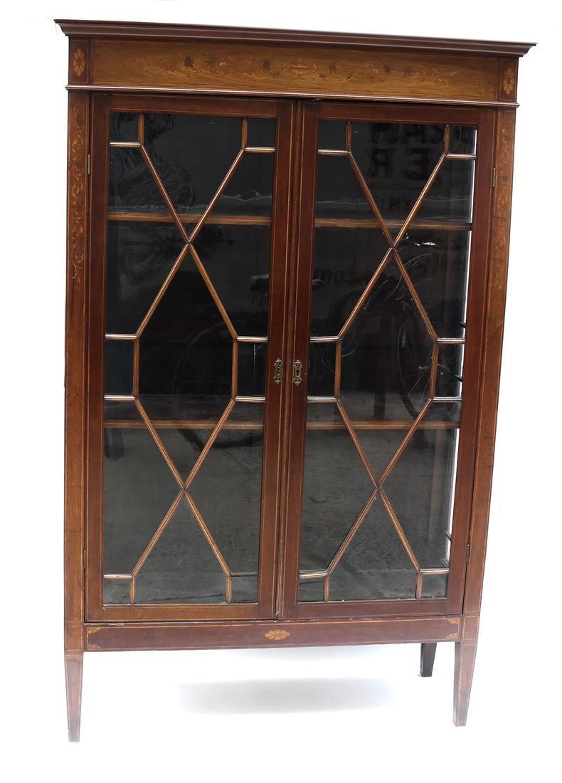 Edwardian Two-Door Bookcase (1 of 10)