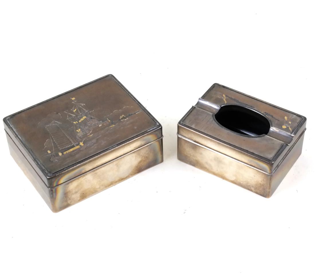 2 Japanese Mixed Metal Gold and Silver Boxes (1 of 4)