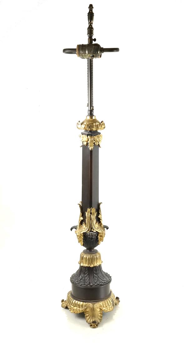 Empire-Style Bronze Column Lamp (1 of 5)