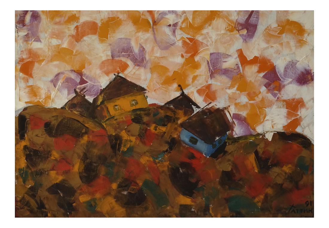 Contemporary Russian Abstract Village Scene (1 of 7)