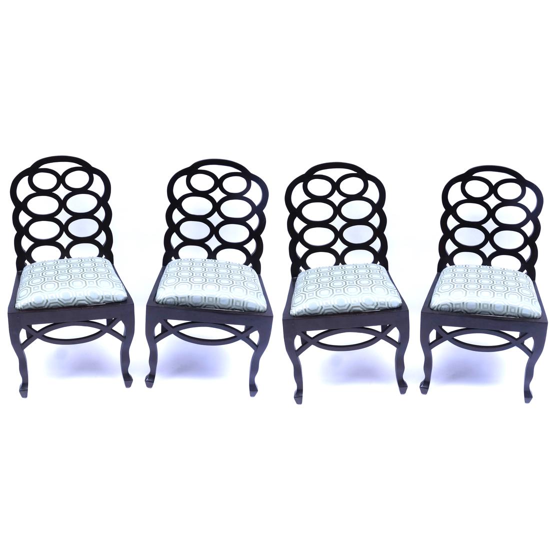 Set of 4 Loop Back-Style Side Chairs after Elkins (1 of 9)