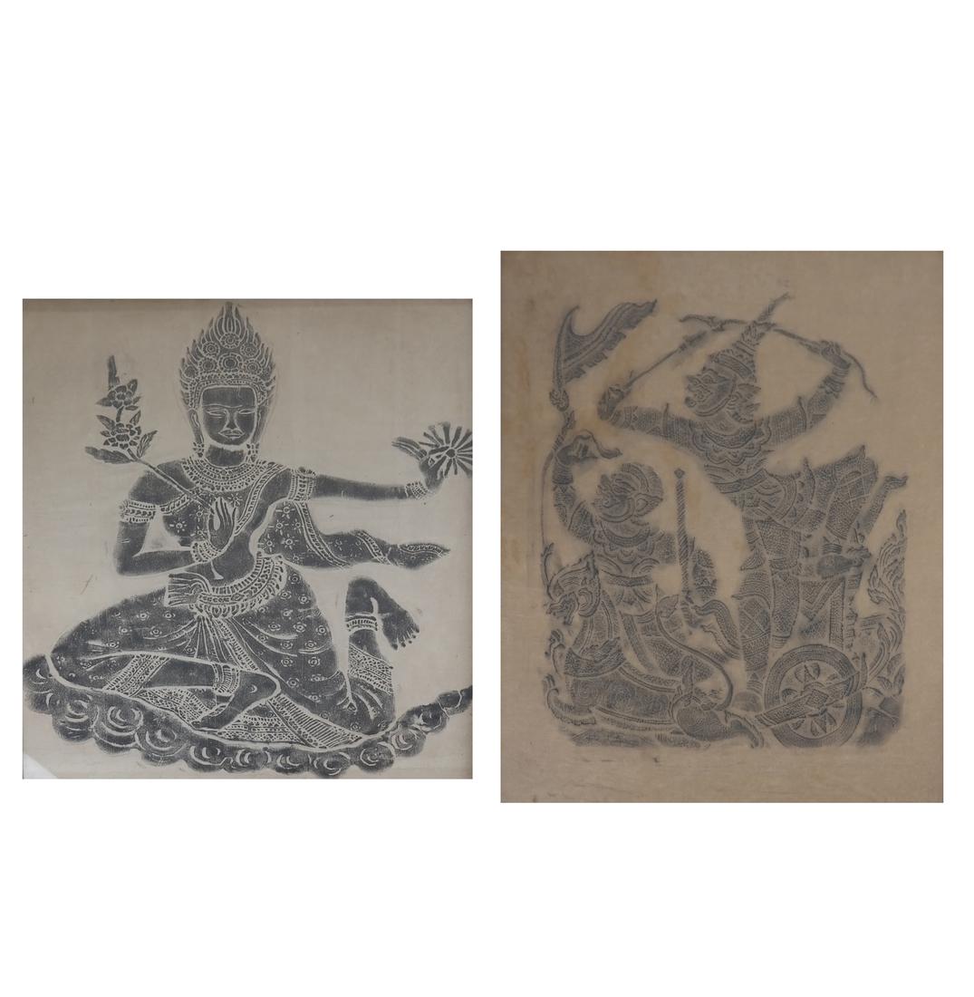 Two Framed Thai Rubbings (1 of 10)