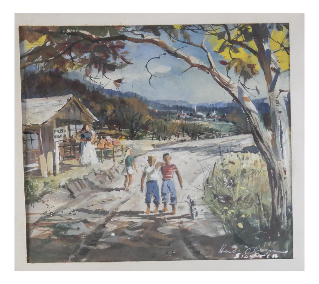 Herbert Olsen, Summer- Gouache (1 of 6)
