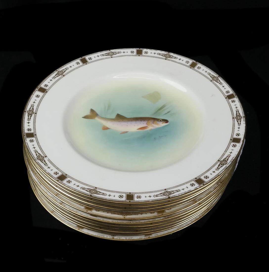 11 Royal Worcester Fish Plates (1 of 6)