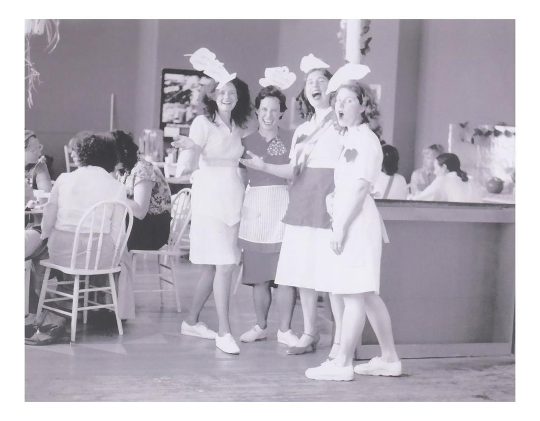 A. Ravin, Black/White Photograph Four Waitresses 20th C (1 of 7)