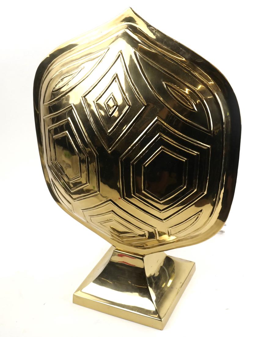 Brass Tortoiseshell-Form Lamp (1 of 4)