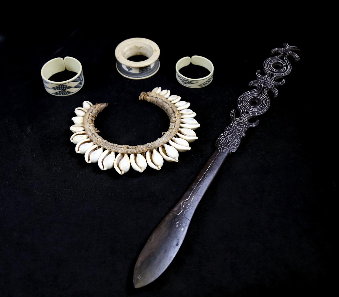 Five African Artifacts (Neck Ornament & Wood Sword) (1 of 6)