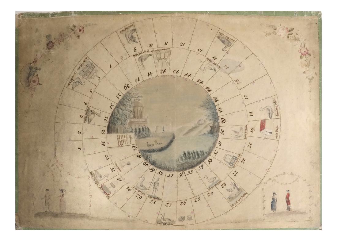 Victorian Mixed Media Board Game Depicting Court Life (1 of 6)