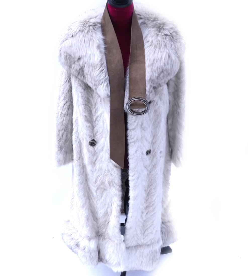 Women's Full Length Snow Mink Coat (1 of 6)