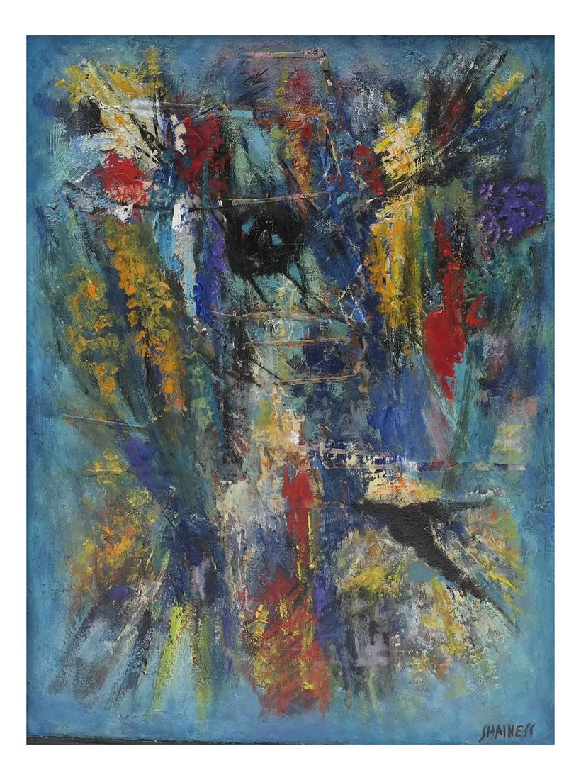 Clara Shainess, Abstract - Oil on Masonite (1 of 7)