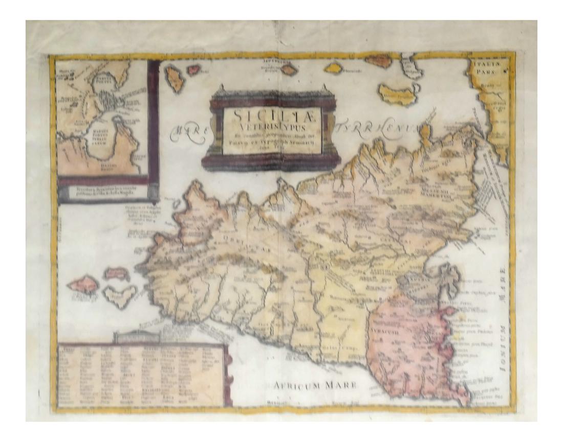 Antique Map "Siciliae Veterisiypus" (1 of 6)