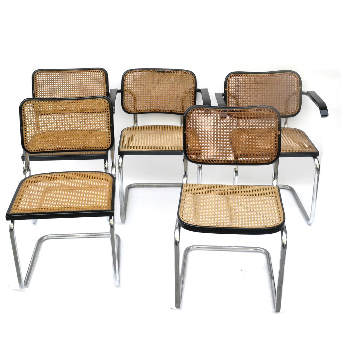 Set of Five Marcel Breuer "Cesca" Chairs (1 of 6)