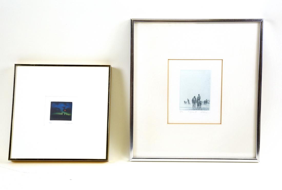 Two Framed Lithographs, "Figures II" and "Evening" (1 of 5)