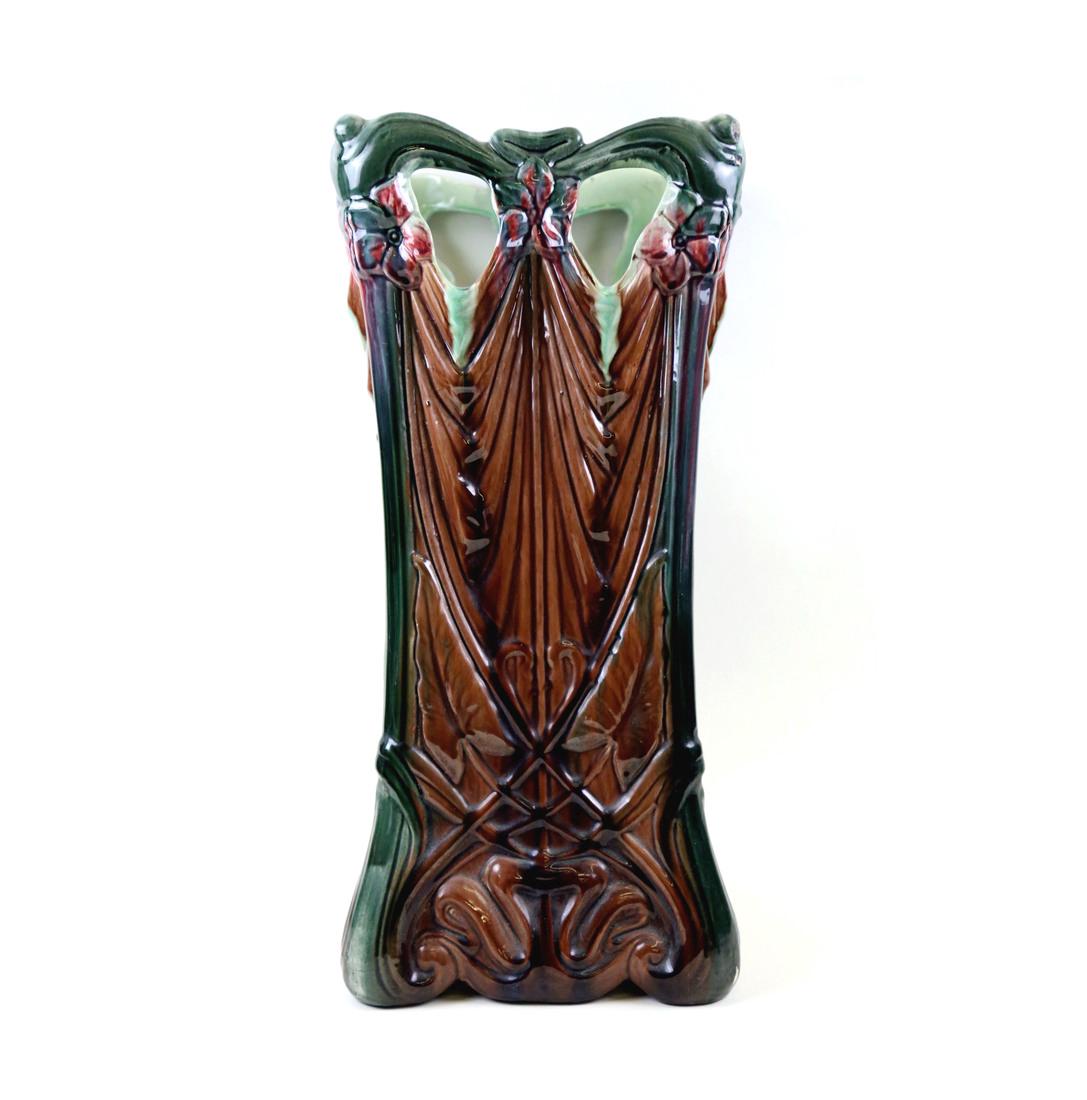 Majolica Pottery Umbrella Stand (1 of 3)