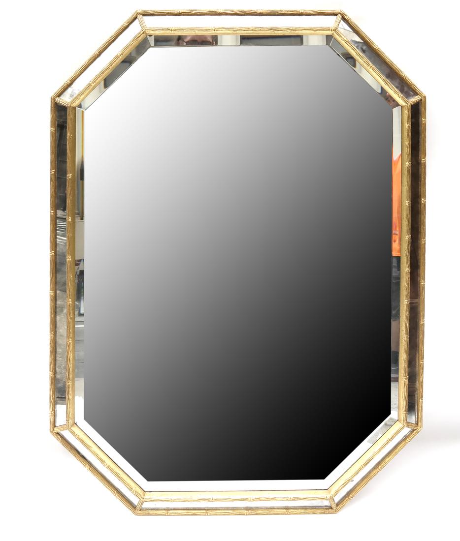 Octagonal Faux Bamboo Mirror (1 of 5)