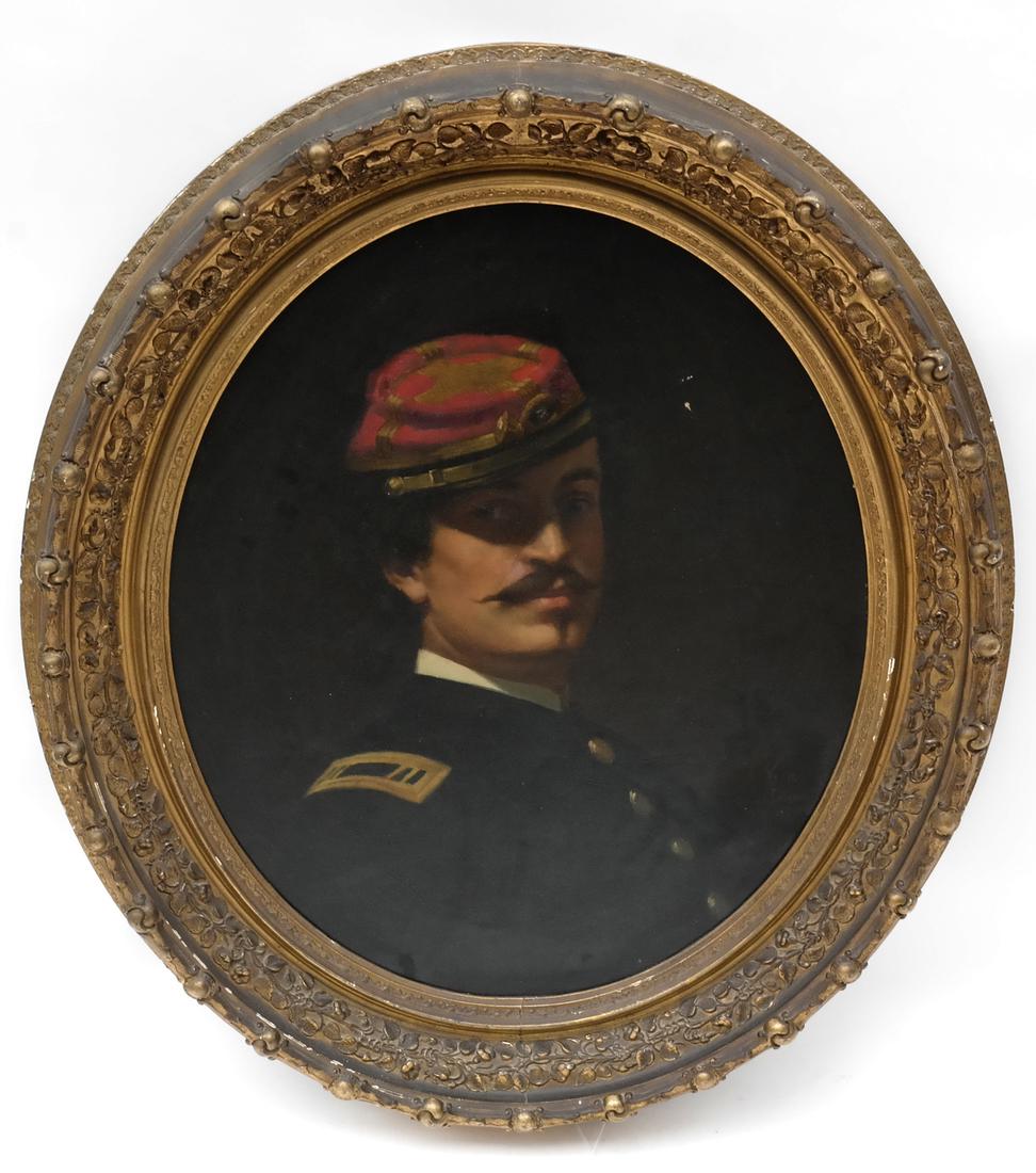 A. Vion, 1864 Portrait of Union Officer, Oil on Canvas (1 of 6)