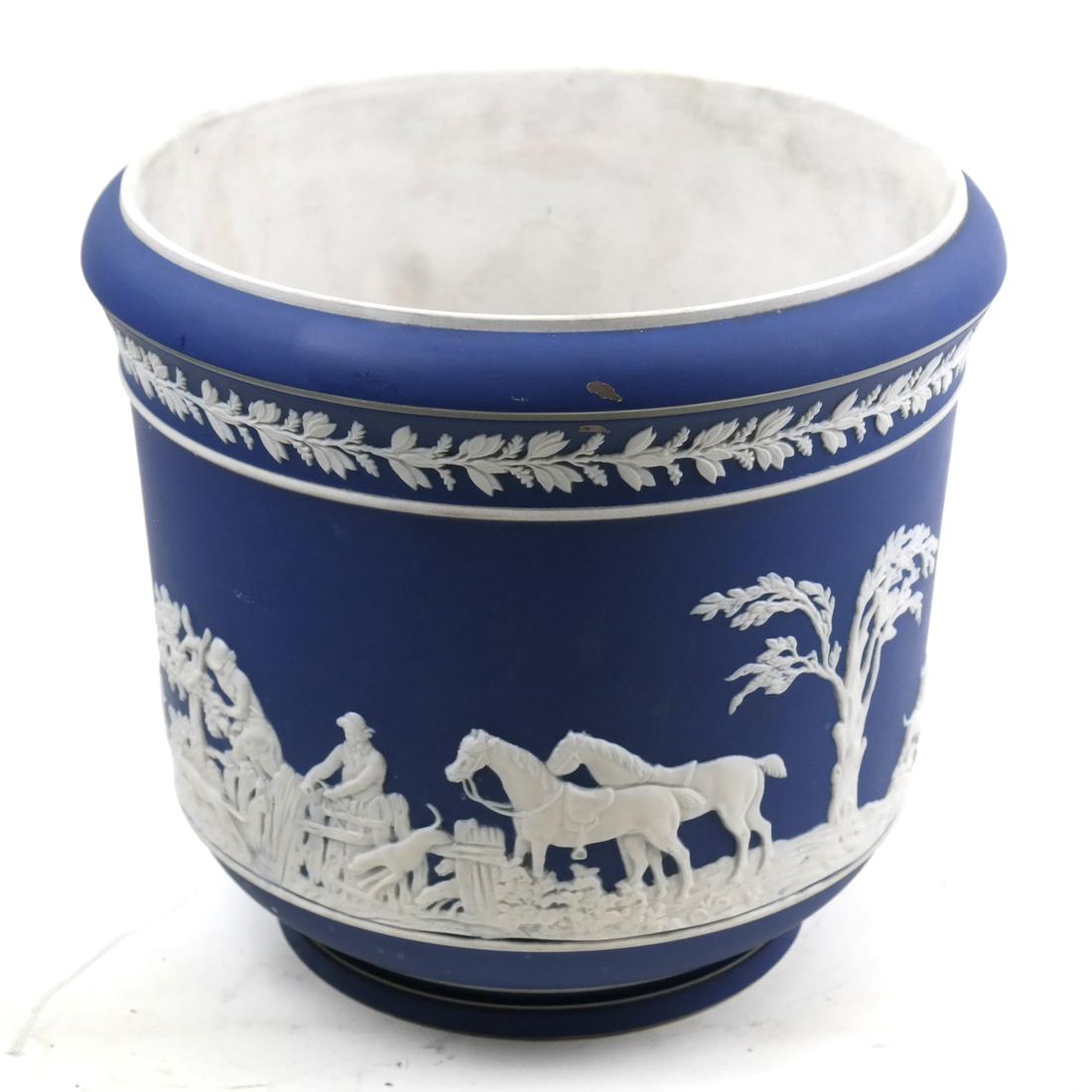 Jasperware Cachepot-Planter, Tunstall, England (1 of 6)