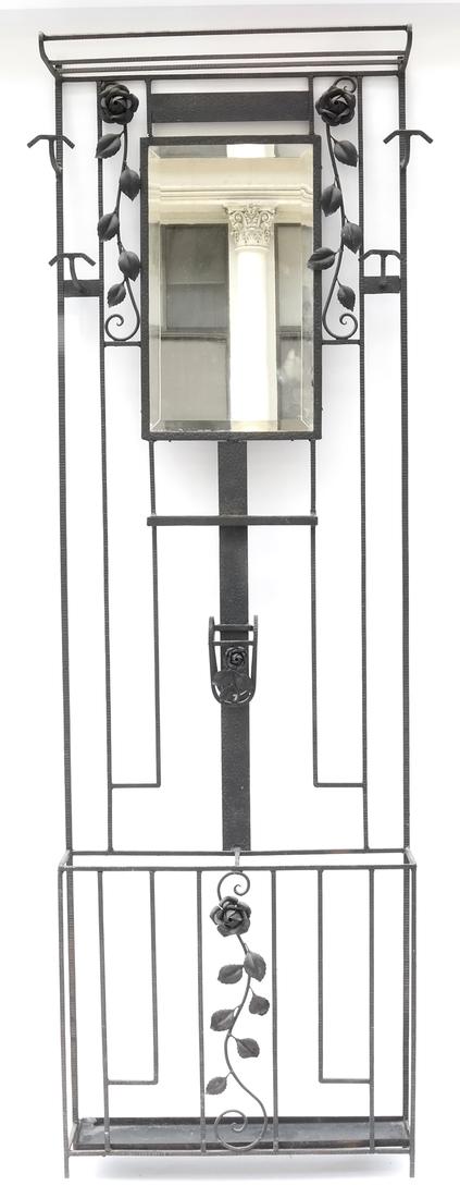 Art Nouveau Iron Hall Tree (1 of 6)