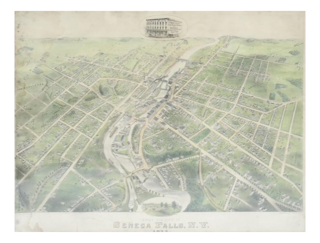 Framed Map of Seneca Falls, NY (1 of 7)