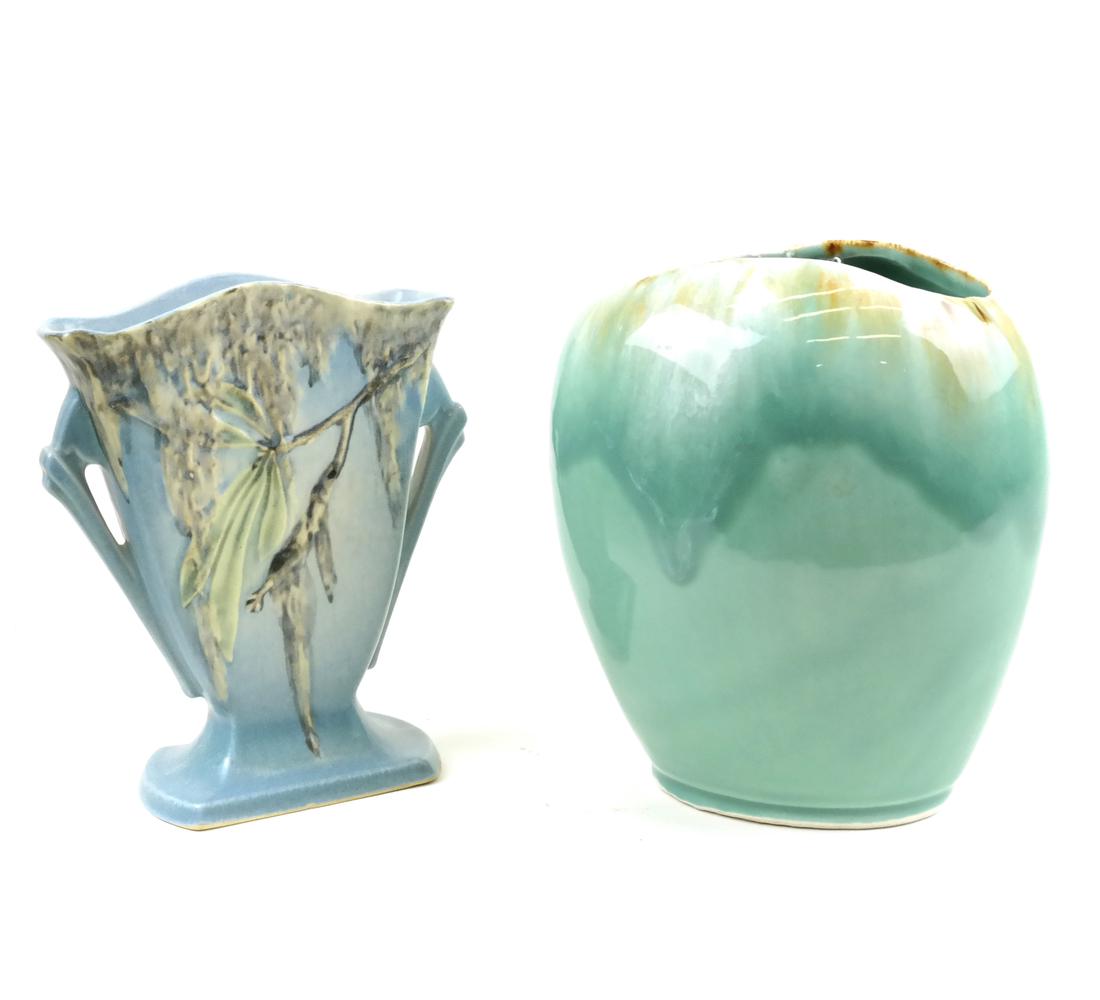 Two Roseville, USA Ceramic Vases (1 of 7)