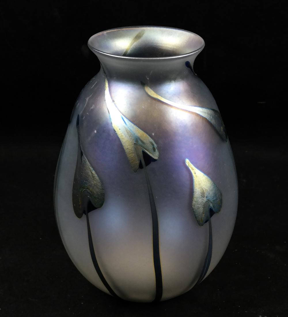 Charles Lotton Art Glass Vase, 1982 (1 of 5)