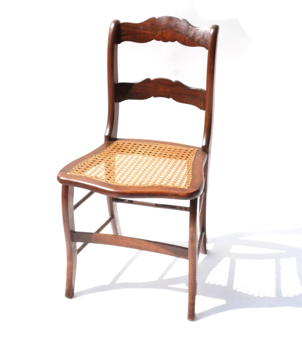 Decorated Maple and Caned Side Chair (1 of 6)