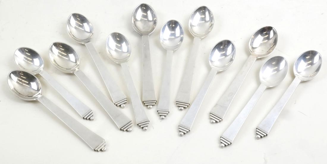 12 Georg Jensen Silver Demitasse Spoons (1 of 5)
