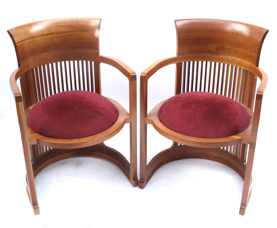 Pair of Frank Lloyd Wright Design Chairs by Cassina (1 of 10)
