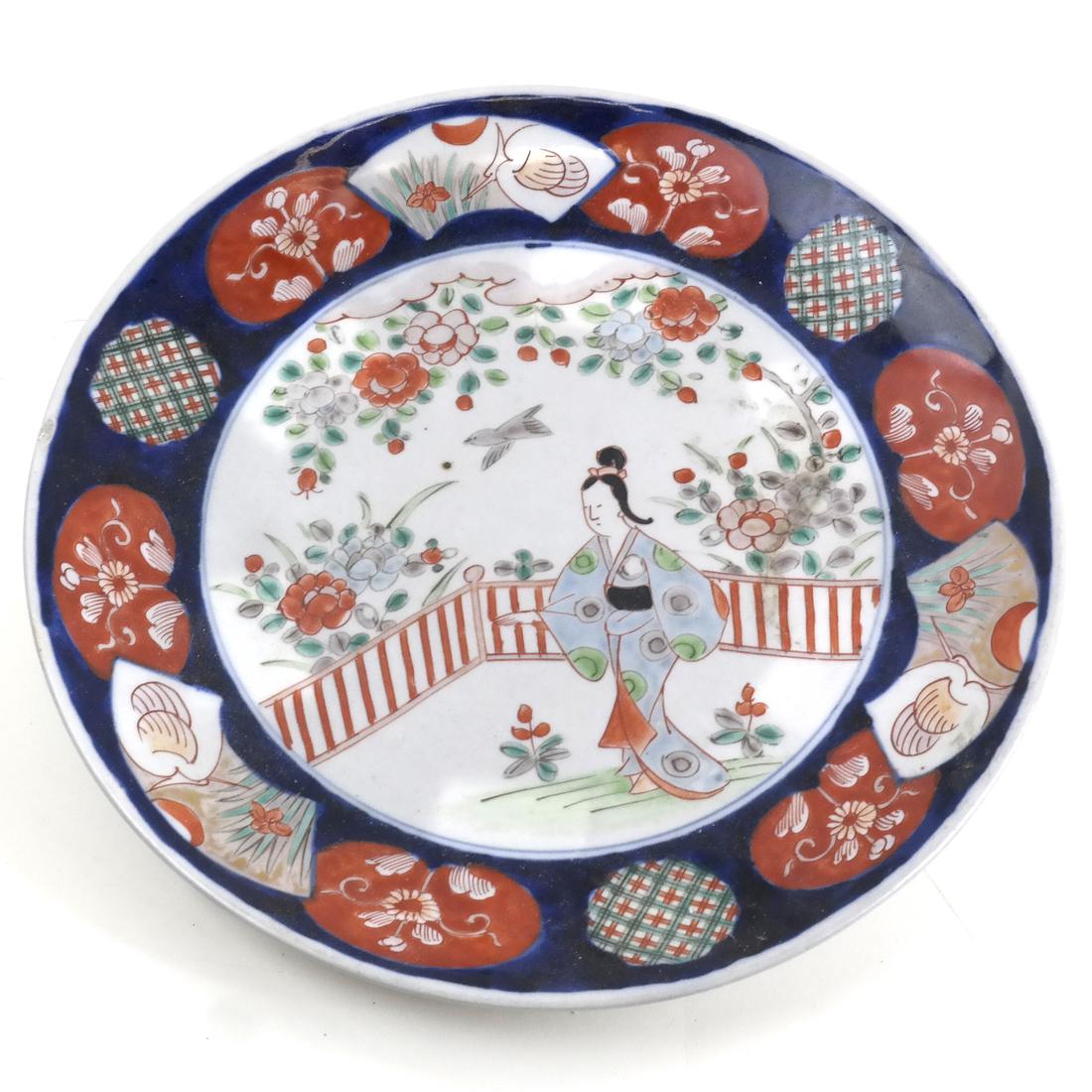 Japanese Ceramic Figural Charger (1 of 5)