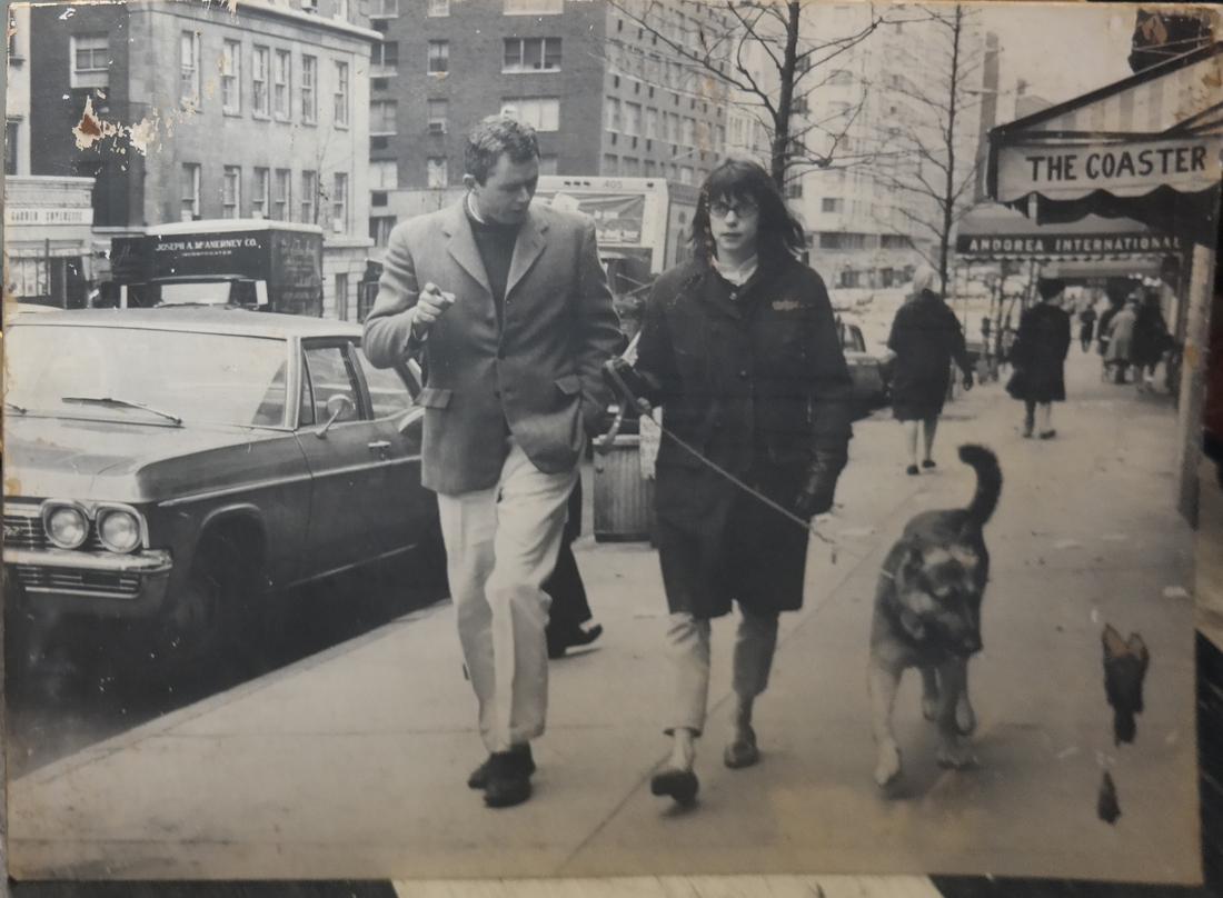 Large Black and White Print: Couple and a Dog (1 of 4)