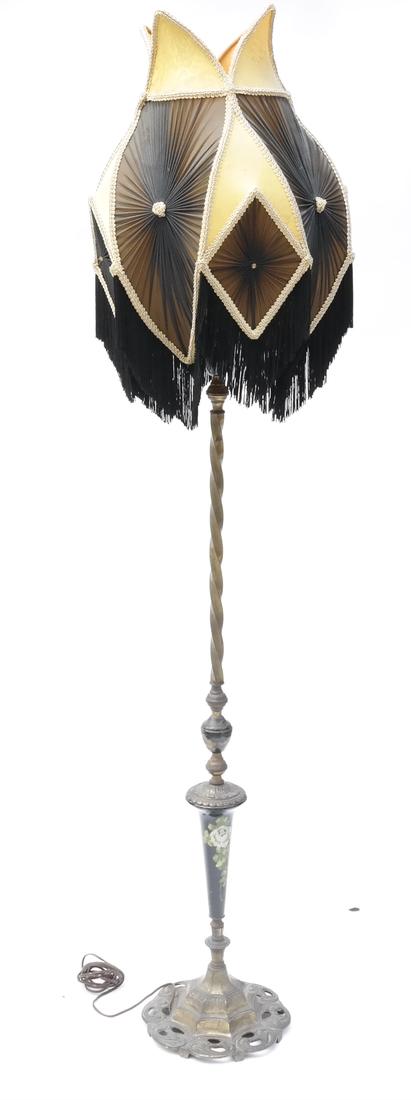 Victorian Twist-Form Brass Floor Lamp (1 of 8)