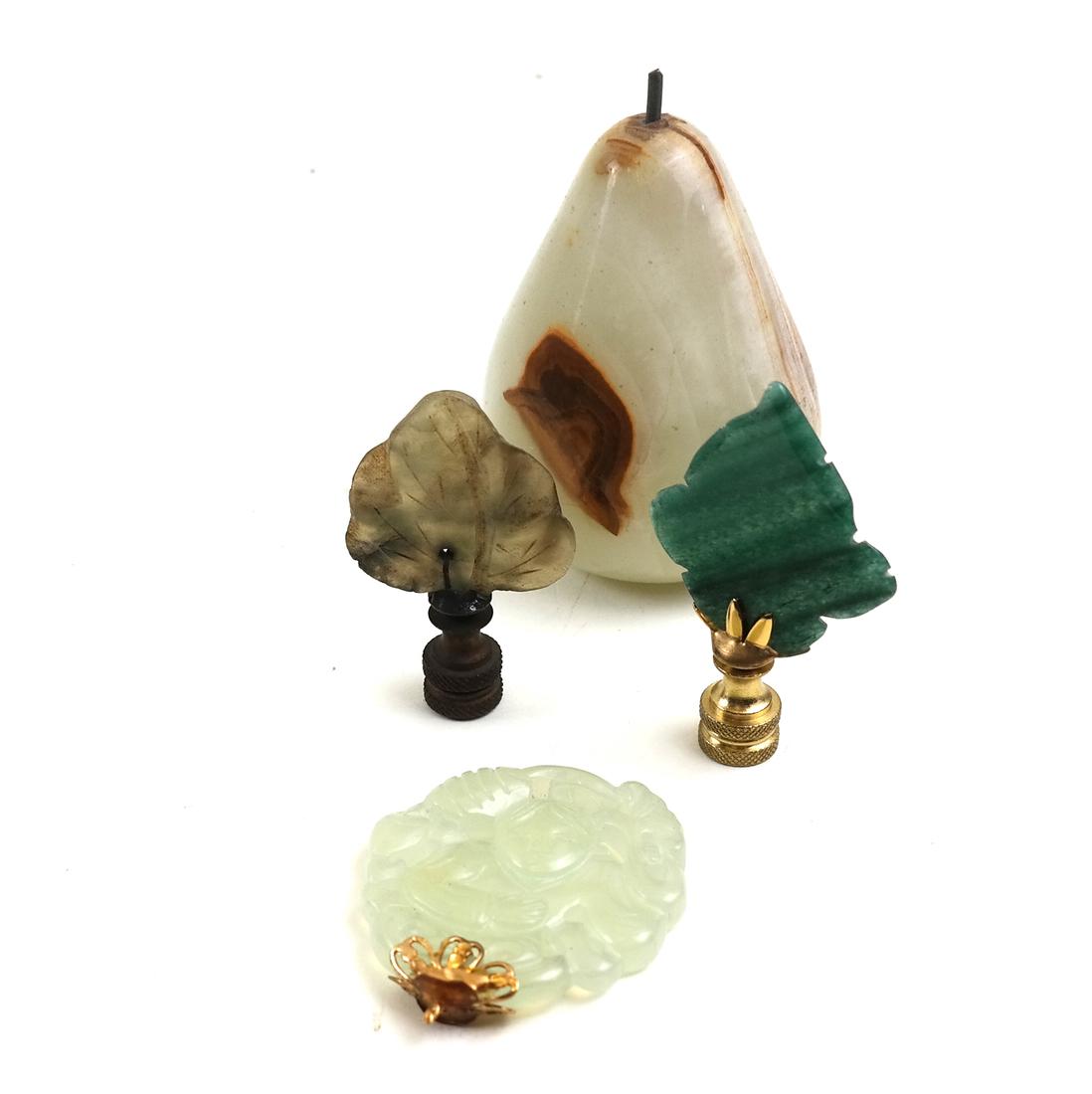 Alabaster Pear, Three Asian Finials (1 of 4)