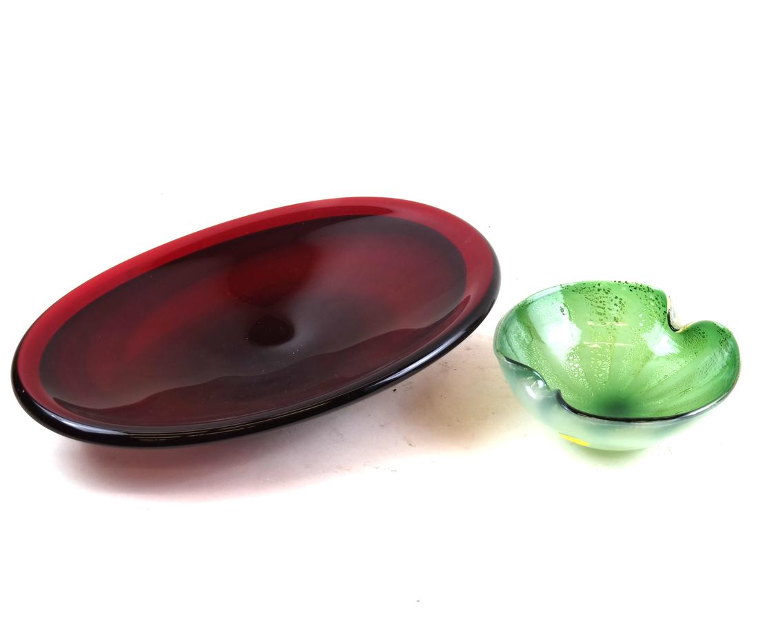 Two Art Glass Bowls, Murano, Italy (1 of 3)