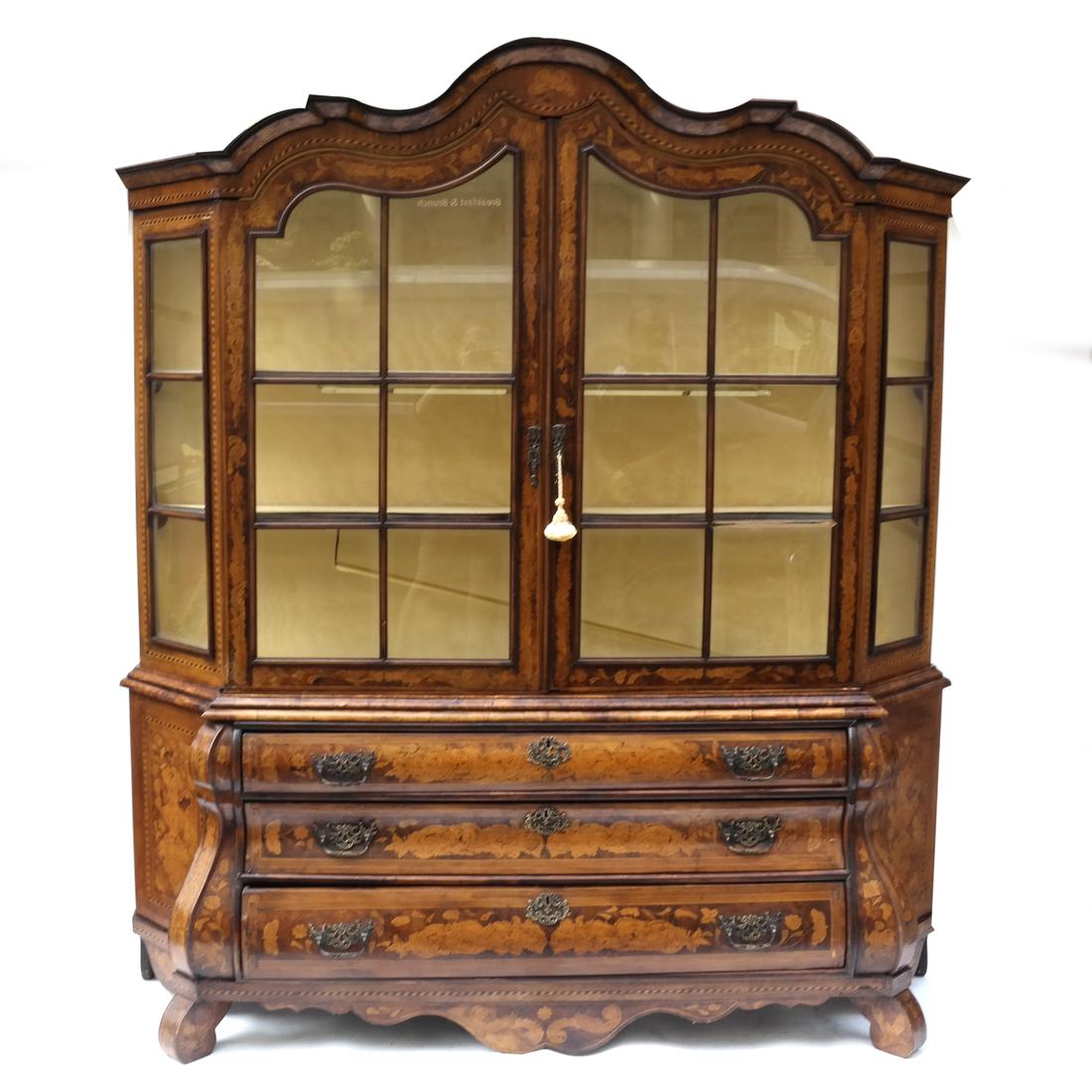 19th Century Dutch Mahogany Breakfront Cabinet (1 of 10)