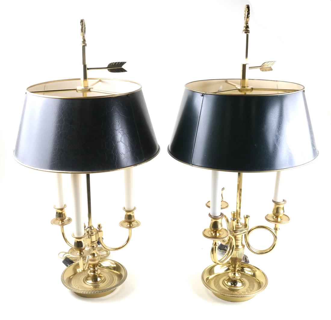 Two Matched Bouillotte Lamps. (1 of 4)