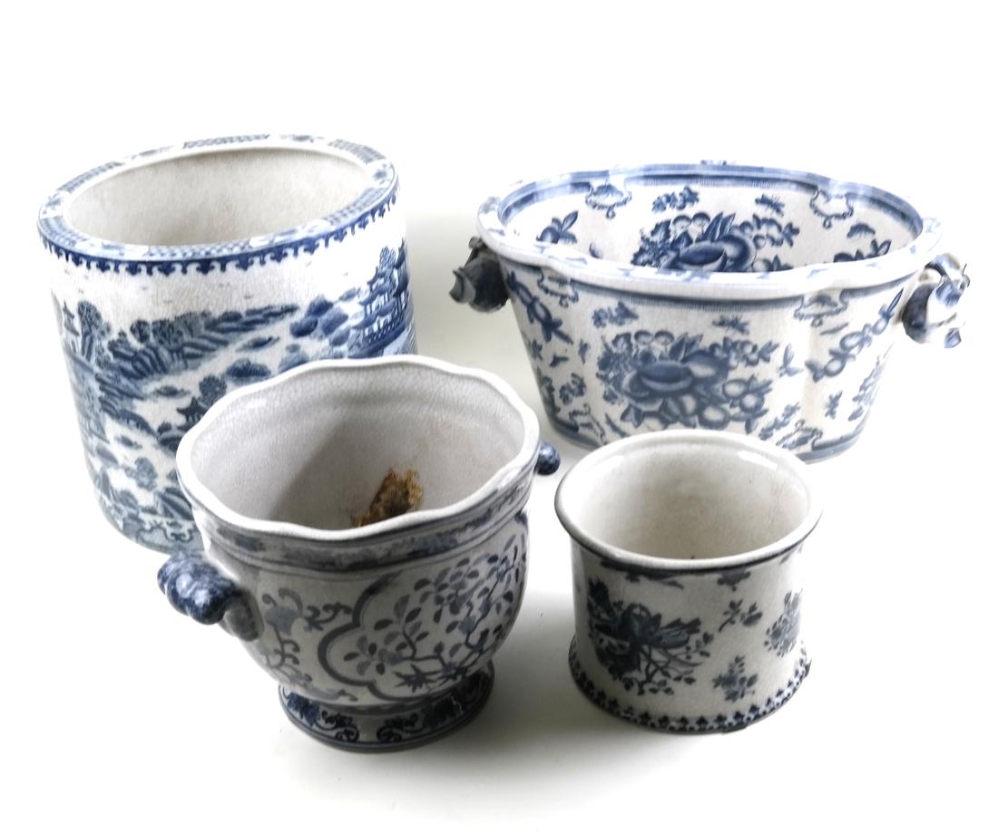 Four 20th Century Blue and White Vessels (1 of 10)
