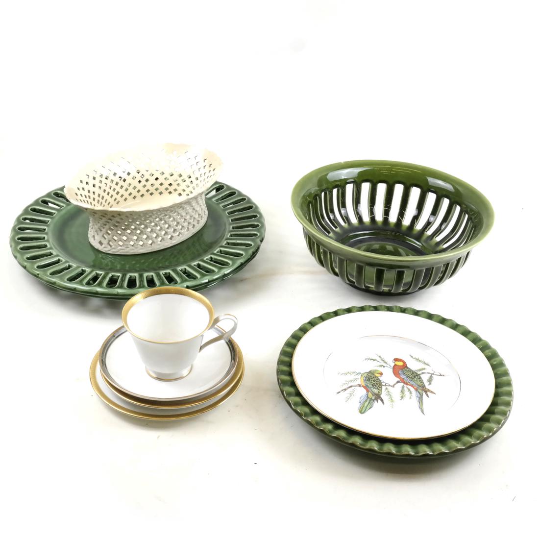 Miscellaneous Group of Dinnerware: Miscellaneous group of dinnerware. Including reticulated charger, bowl and others.