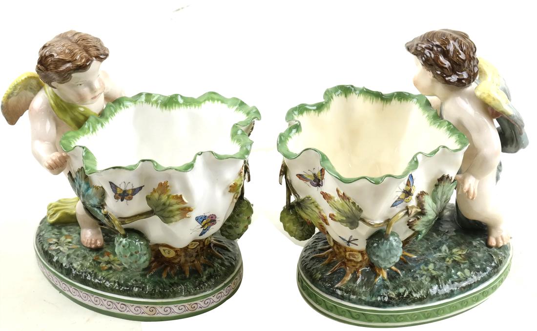 Pair of Figural Spode, England, Cachepots (1 of 7)