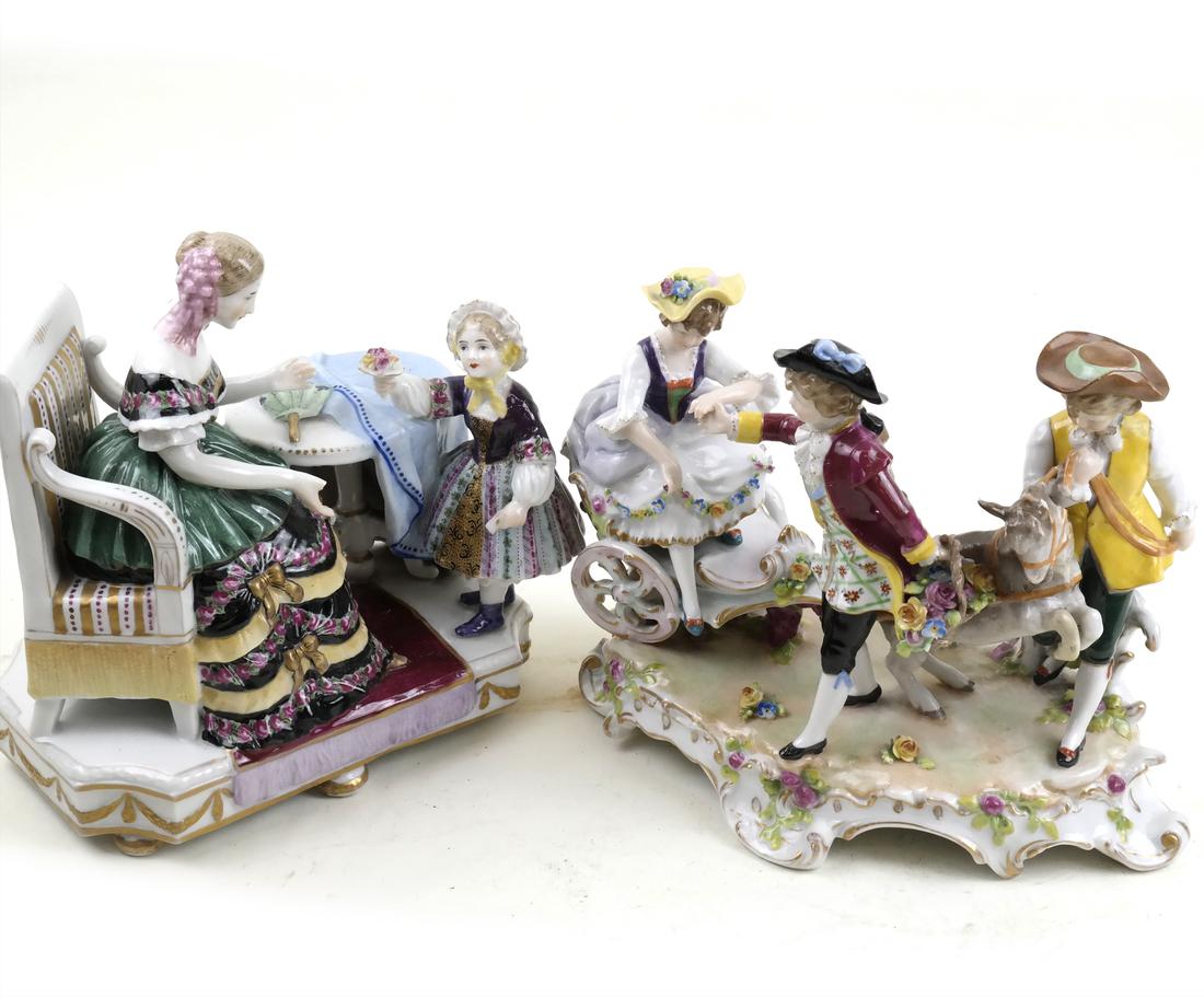 Two Continental Figural Porcelain Groups (1 of 7)