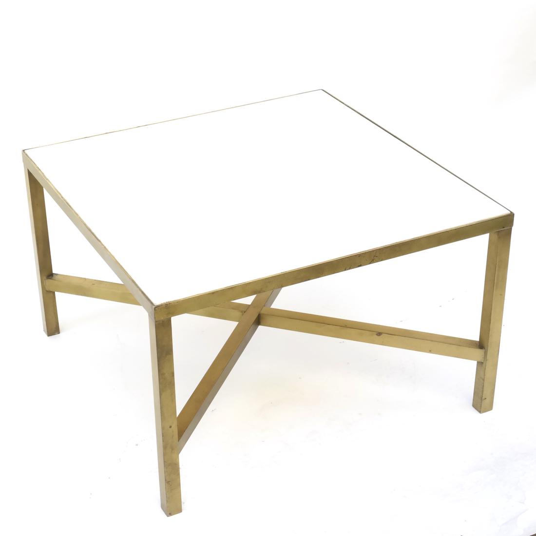 Mid-Century Modern Marble Inset Brass Low Table (1 of 8)